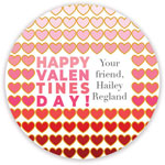 Valentine's Day Gift Stickers by Little Lamb Designs (Many Hearts)